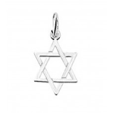 Zilveren bedel - Davidster - 10mm - 2498