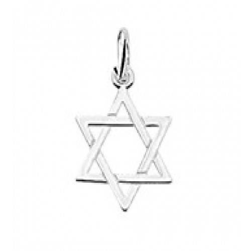 Zilveren bedel - Davidster - 10mm - 2498