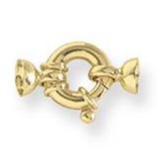 Gouden fournituren - slotje - 14krt.geelgoud - veerring groot - 11x3mm - 32543