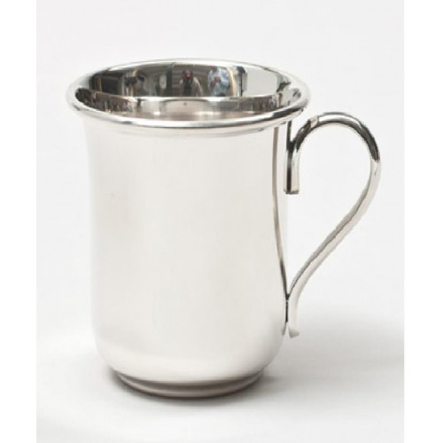 Zilveren kinderbeker - Tulp filetrand (met oor) - 33770