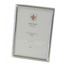 Zilveren fotolijst - 09x13cm - rechthoek - 06mm gladde bolle rand - 35479