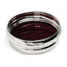 Zilveren flessenbak - 3.5x10.5cm - glad bol model - houten bodem - 38596