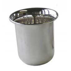 Verzilverde (pleet) kinderbeker - tulpmodel glad (zonder oor) - 42510