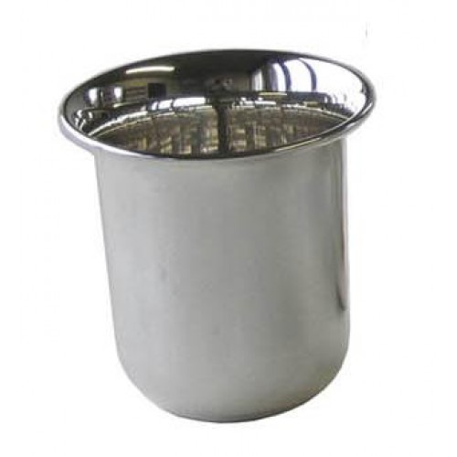 Verzilverde (pleet) kinderbeker - tulpmodel glad (zonder oor) - 42510