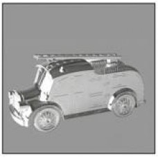 Verzilverde (pleet) spaarpot - brandweerauto - 43446