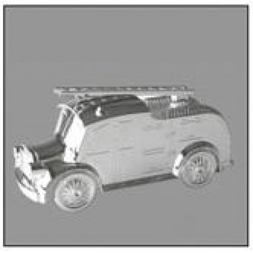 Verzilverde (pleet) spaarpot - brandweerauto - 43446