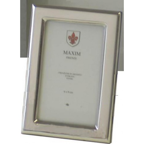 Zilveren fotolijst - 06x09cm - rechthoek - 12mm rand glad/strak - 43449
