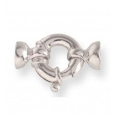 Zilveren fournituren - slotje veerring fantasie - 18x5mm - dik/versterkt met eindstukken - 47969