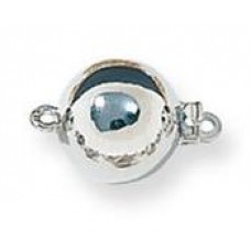 Zilveren slotje - Ton - 10mm - rond/poly - 49756