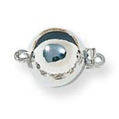 Zilveren slotje - Ton - 10mm - rond/poly - 49756