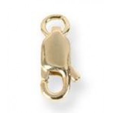 Gouden fournituren - slotje - 14krt.geelgoud - karabijnhaak 10x04mm - plat met parallel oog - 50126