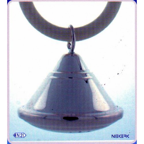 Zilveren rammelaar - Kegel  54mm/40mm - filetrand - 56538