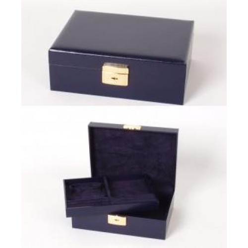 Juwelenkist - Britta - zwart kunstleder - 195x140x70mm jubileum - 56625