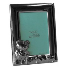 Verzilverde (pleet) fotolijst - 08x12cm - rechthoek 24mm beer - 57661