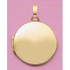 Gouden medaillon - 14krt.geelgoud - rond/poly 22mm - 59575