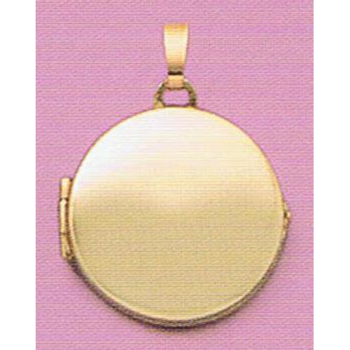 Gouden medaillon - 14krt.geelgoud - rond/poly 22mm - 59575