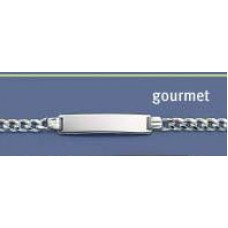 Zilveren armband - ID plaatband - gourmette - 6mm/19cm - 61351