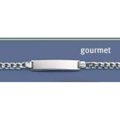 Zilveren armband - ID plaatband - gourmette - 6mm/19cm - 61351