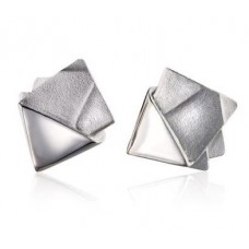 Zilveren oorknoppen - Lapponia - Origami 84 (Zoltan Popovits) - 61457