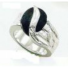 Zilveren ring - Sueno 6/83 - Lava steen - 61768