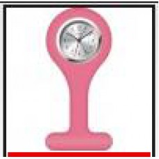 Stalen verpleegstershorloge - Lenzers nurse - rose rubber huis - 63151