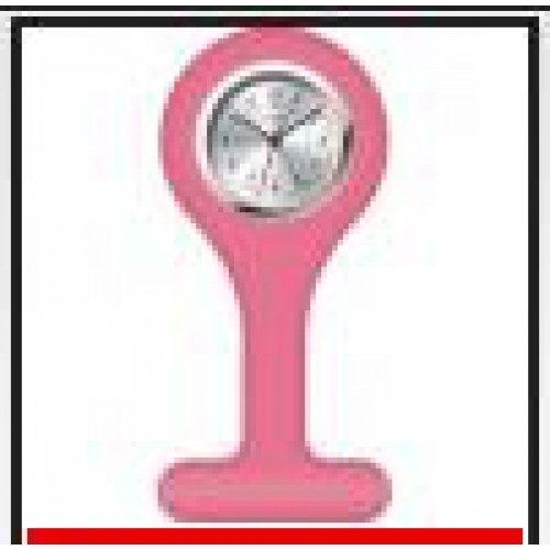 Stalen verpleegstershorloge - Lenzers nurse - rose rubber huis - 63151