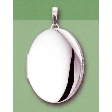 Zilveren medaillon - ovaal - 28x37mm - poly - 63765